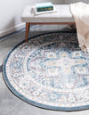 Caribbean Breeze Collection Area Rug -  Andros Round Gray  lifestyle 50