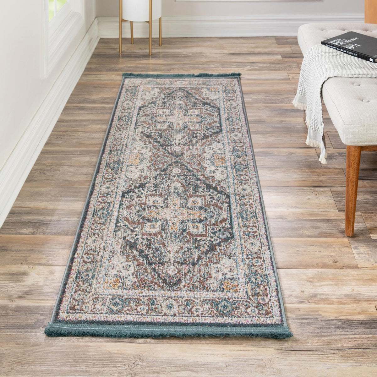 Caribbean Breeze Collection Area Rug -  Andros Runner Gray  lifestyle 83