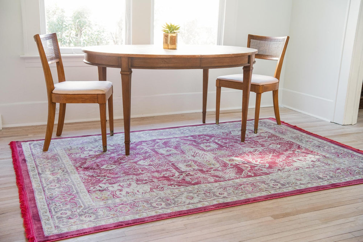 Caribbean Breeze Collection Area Rug -  Andros Rectangle Pink  lifestyle 28