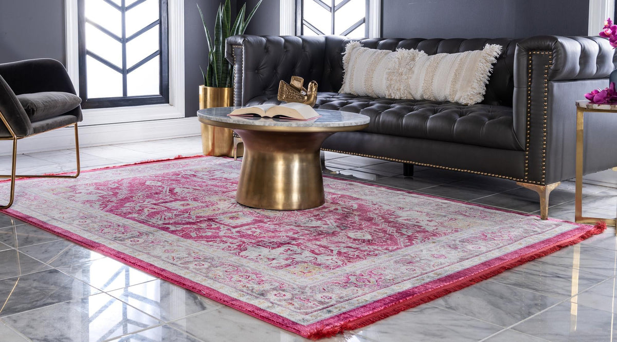 Caribbean Breeze Collection Area Rug -  Andros Rectangle Pink  lifestyle 32