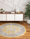 Caribbean Breeze Collection Area Rug -  Andros Round Yellow  lifestyle 33