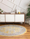 Caribbean Breeze Collection Area Rug -  Andros Round Yellow  lifestyle 39