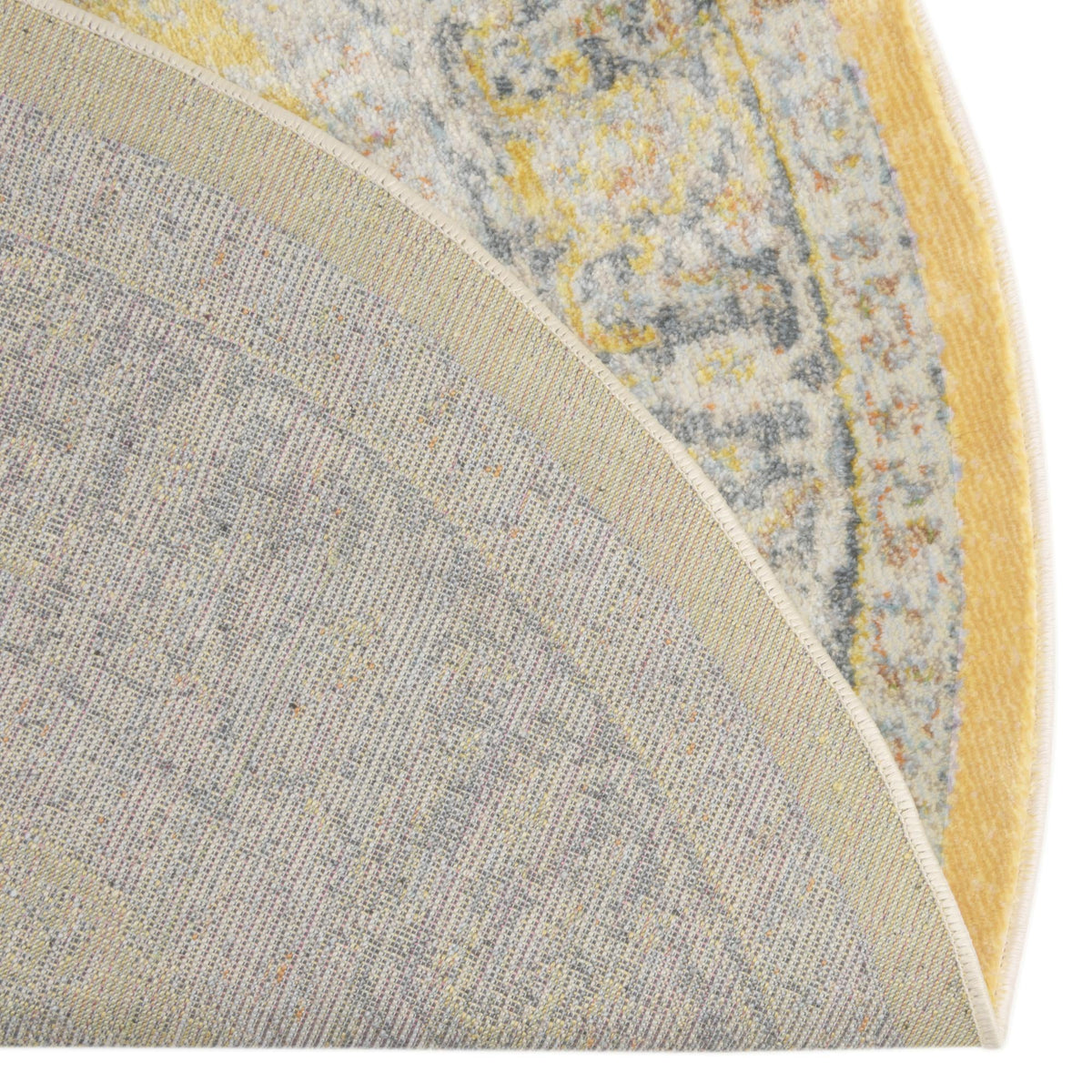 Caribbean Breeze Collection Area Rug -  Andros Round Yellow  lifestyle 74