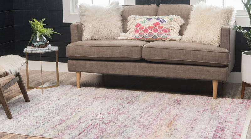 Caribbean Breeze Collection Area Rug -  Bimini Rectangle Pink  lifestyle 3