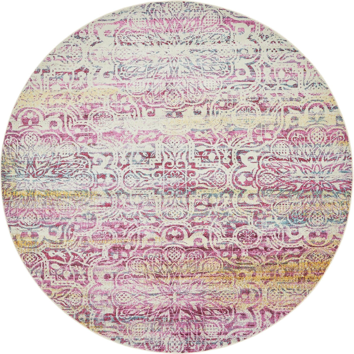Caribbean Breeze Collection Area Rug -  Bimini Round Pink  lifestyle 8