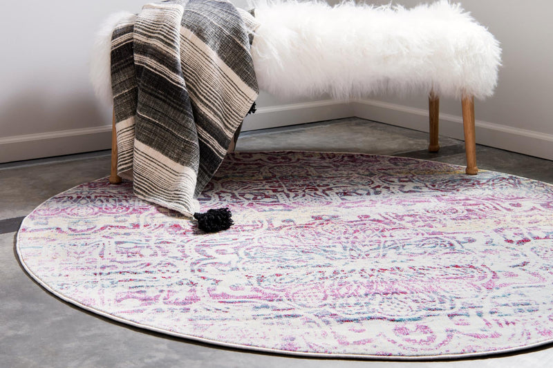 Caribbean Breeze Collection Area Rug -  Bimini Round Pink  lifestyle 14
