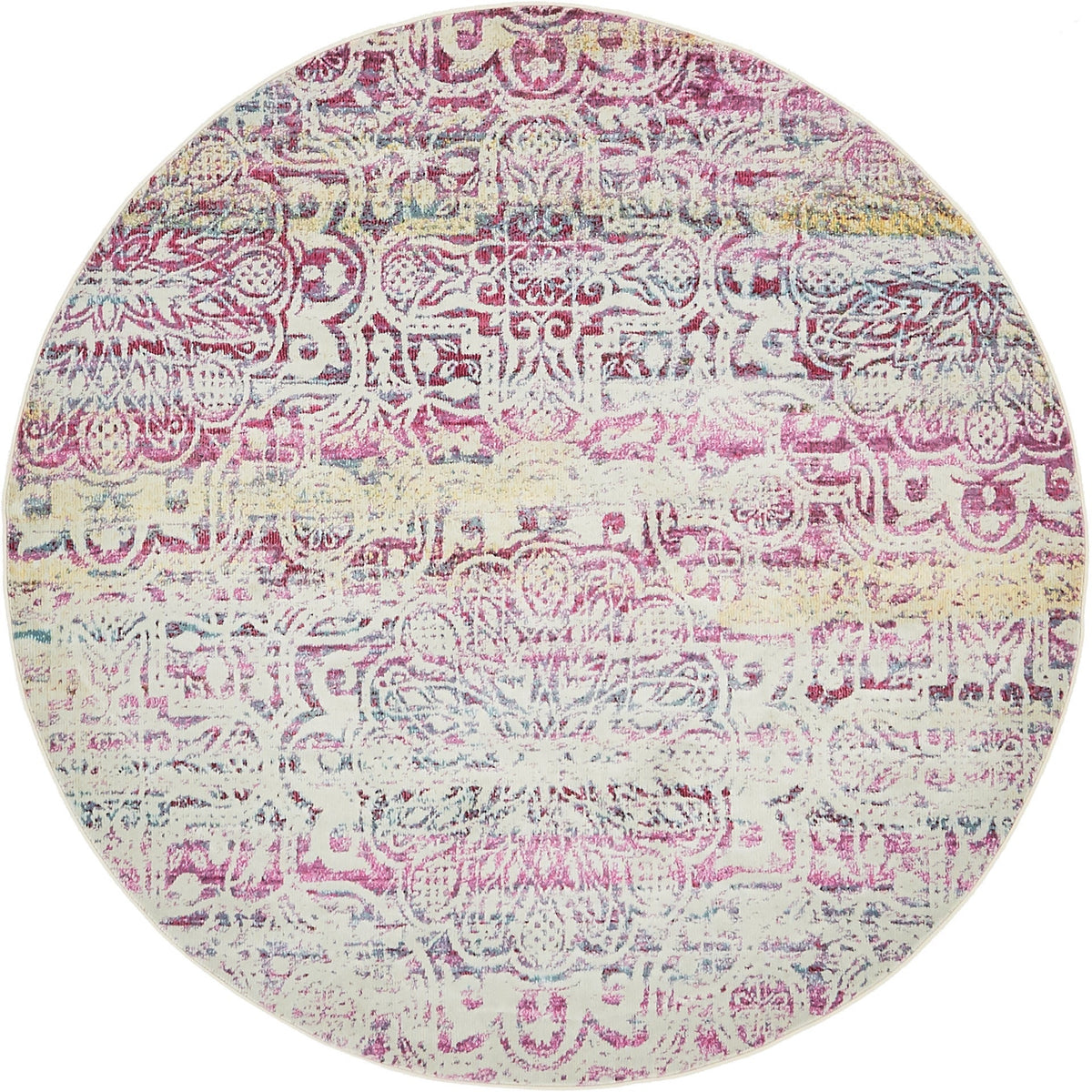 Caribbean Breeze Collection Area Rug -  Bimini Round Pink  lifestyle 10