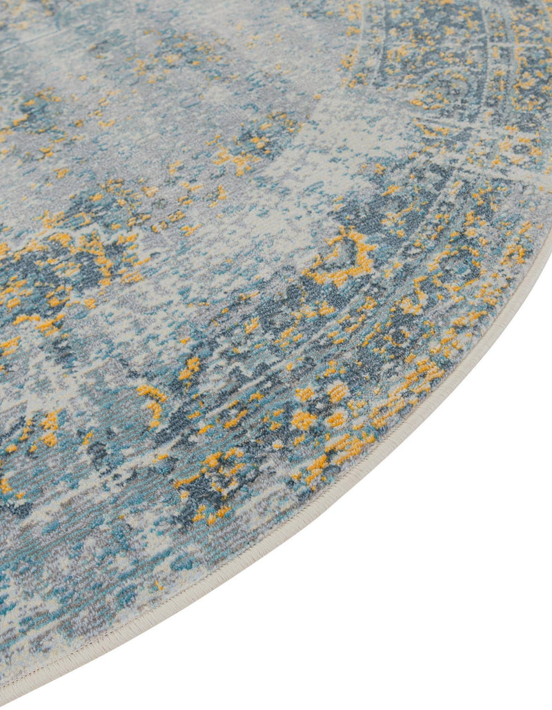 Caribbean Breeze Collection Area Rug -  Calypso Round Gray  lifestyle 30