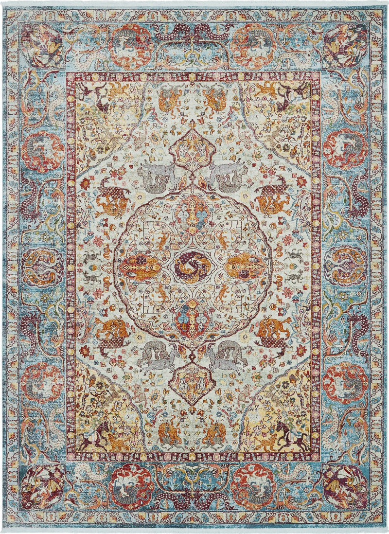 Caribbean Breeze Collection Area Rug -  Xcalak Rectangle Light Blue Main