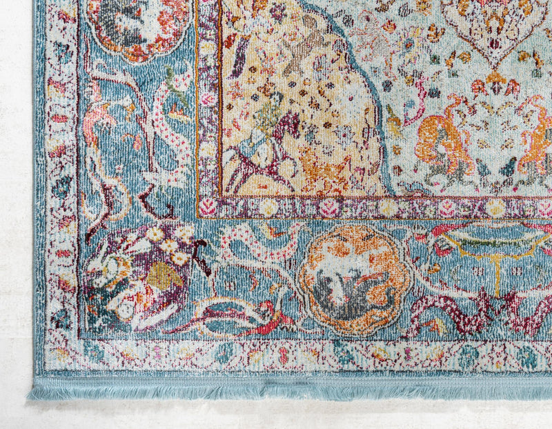 Caribbean Breeze Collection Area Rug -  Xcalak Rectangle Light Blue  lifestyle 14