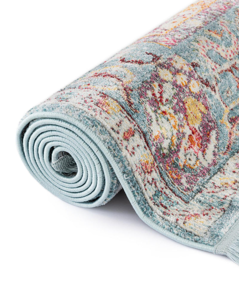 Caribbean Breeze Collection Area Rug -  Xcalak Rectangle Light Blue  lifestyle 17