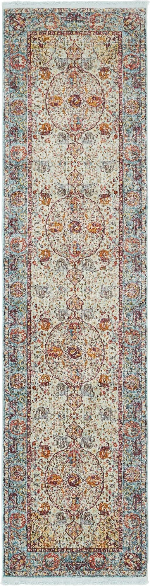 Caribbean Breeze Collection Area Rug -  Xcalak Runner Light Blue  lifestyle 17