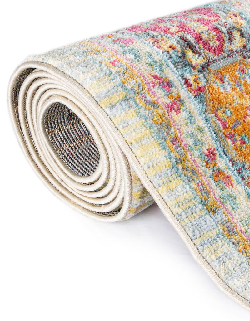 Caribbean Breeze Collection Area Rug -  Grenada Round Multi  lifestyle 28
