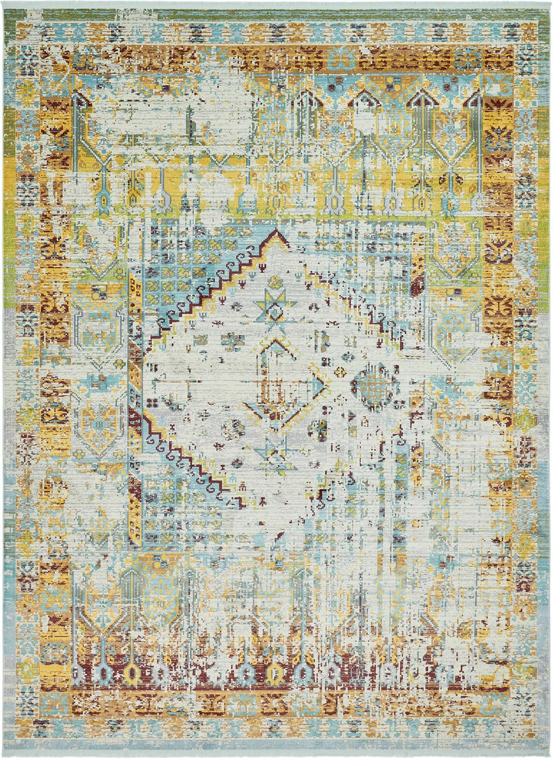 Caribbean Breeze Collection Area Rug -  Heliconia Rectangle Light Blue Main
