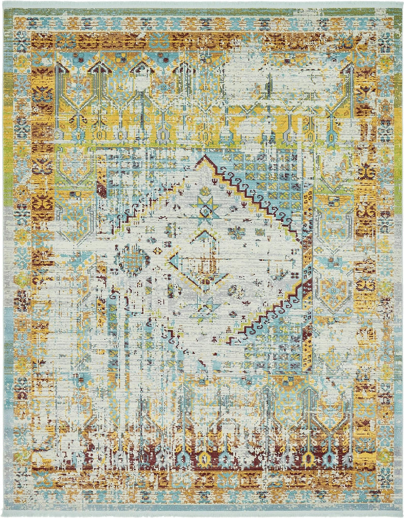 Caribbean Breeze Collection Area Rug -  Heliconia Rectangle Light Blue  lifestyle 2