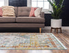 Caribbean Breeze Collection Area Rug -  Heliconia Rectangle Light Blue  lifestyle 4