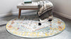 Caribbean Breeze Collection Area Rug -  Heliconia Round Light Blue  lifestyle 15