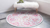 Caribbean Breeze Collection Area Rug -  Drake Round Light Blue  lifestyle 15