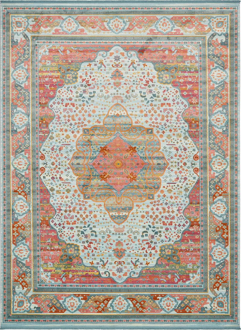 Caribbean Breeze Collection Area Rug -  Floriana Rectangle Light Blue Main