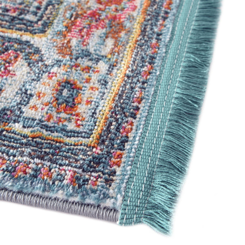 Caribbean Breeze Collection Area Rug -  Floriana Rectangle Light Blue  lifestyle 11