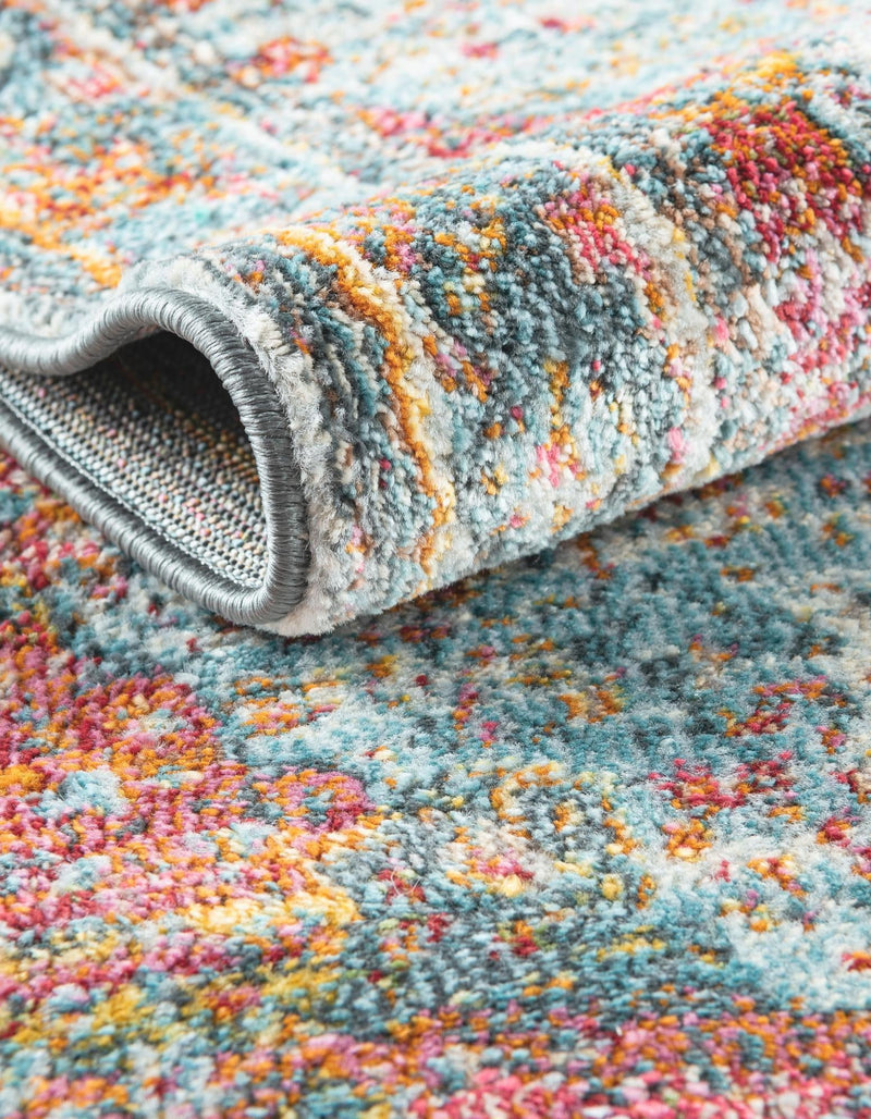 Caribbean Breeze Collection Area Rug -  Floriana Rectangle Light Blue  lifestyle 15