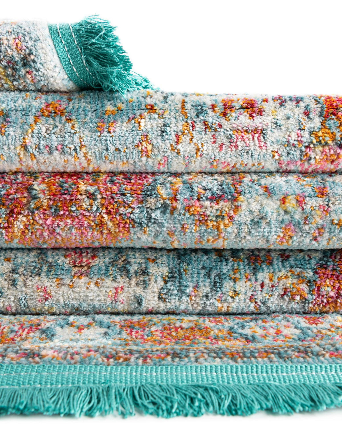 Caribbean Breeze Collection Area Rug -  Floriana Rectangle Light Blue  lifestyle 17