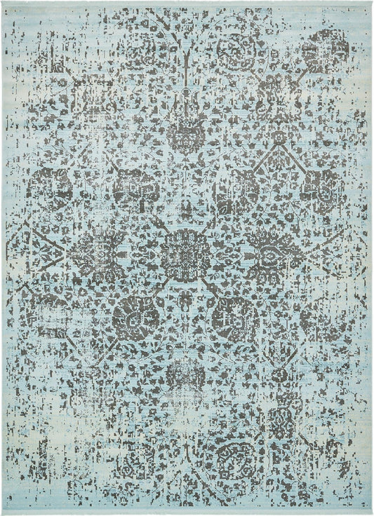 Caribbean Breeze Collection Area Rug -  Guadeloupe Rectangle Light Blue Main