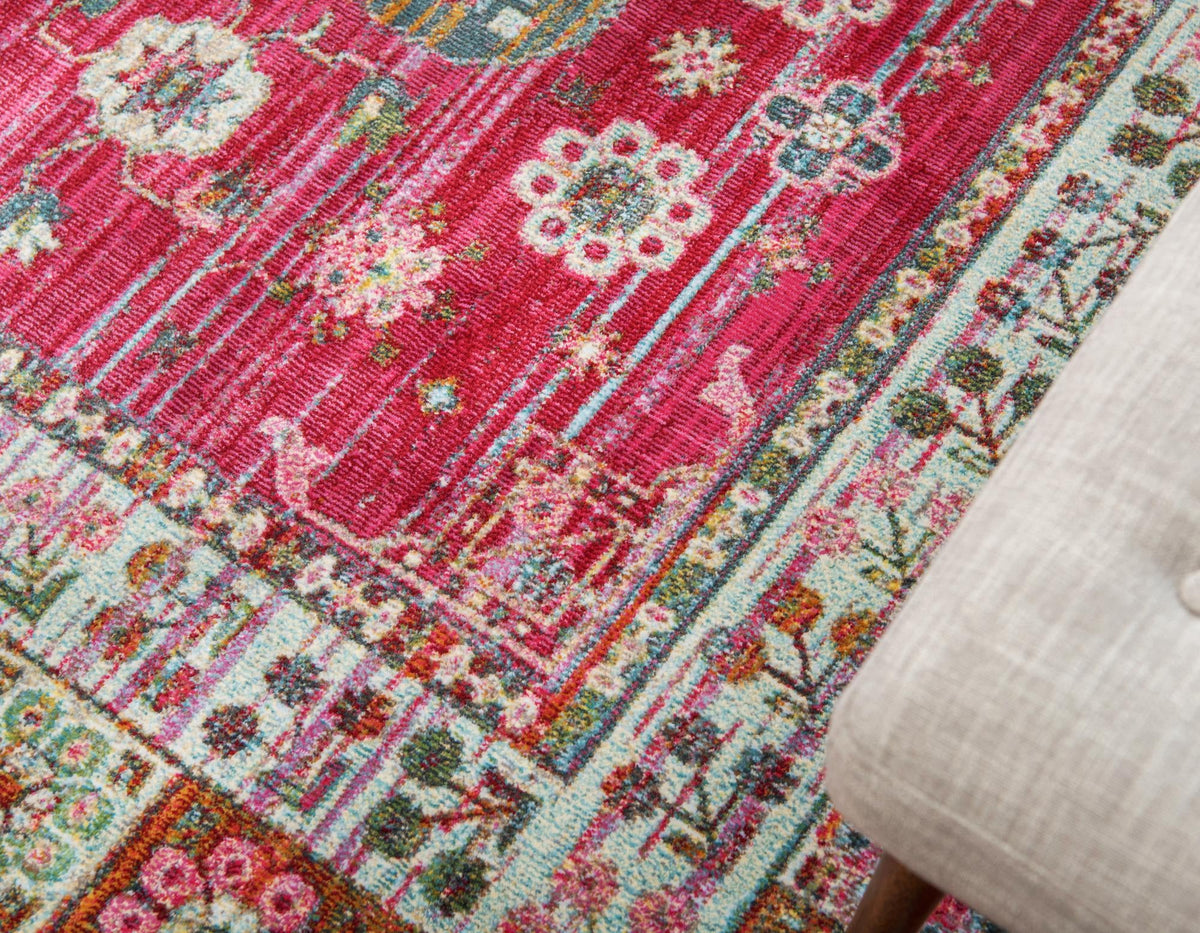 Caribbean Breeze Collection Area Rug -  Hibiscus Runner Pink  lifestyle 20