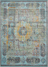 Caribbean Breeze Collection Area Rug -  Iguana Rectangle Blue Main