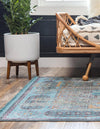 Caribbean Breeze Collection Area Rug -  Iguana Rectangle Blue  lifestyle 4