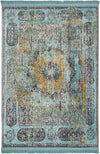 Caribbean Breeze Collection Area Rug -  Iguana Rectangle Blue  lifestyle 3