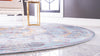 Caribbean Breeze Collection Area Rug -  Iguana Round Blue  lifestyle 16