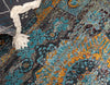 Caribbean Breeze Collection Area Rug -  Iguana Round Blue  lifestyle 18