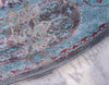 Caribbean Breeze Collection Area Rug -  Iguana Round Blue  lifestyle 24