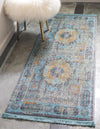 Caribbean Breeze Collection Area Rug -  Iguana Runner Blue  lifestyle 14