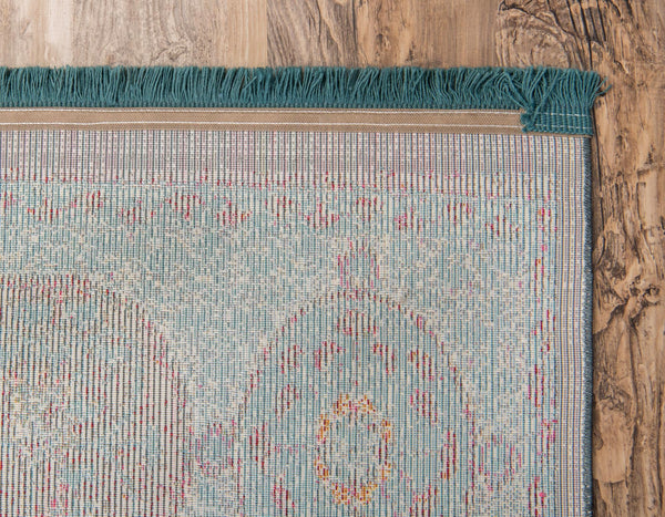 Caribbean Breeze Collection Area Rug -  Iguana Runner Blue  lifestyle 27