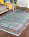 Caribbean Breeze Collection Area Rug -  Juniper Rectangle Blue  lifestyle 3