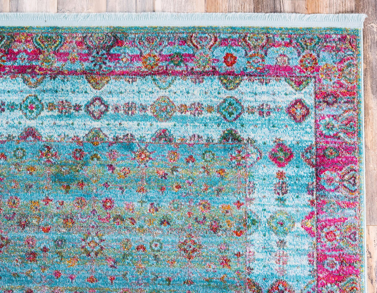 Caribbean Breeze Collection Area Rug -  Juniper Rectangle Blue  lifestyle 5