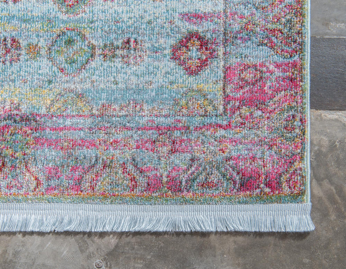 Caribbean Breeze Collection Area Rug -  Juniper Rectangle Blue  lifestyle 9