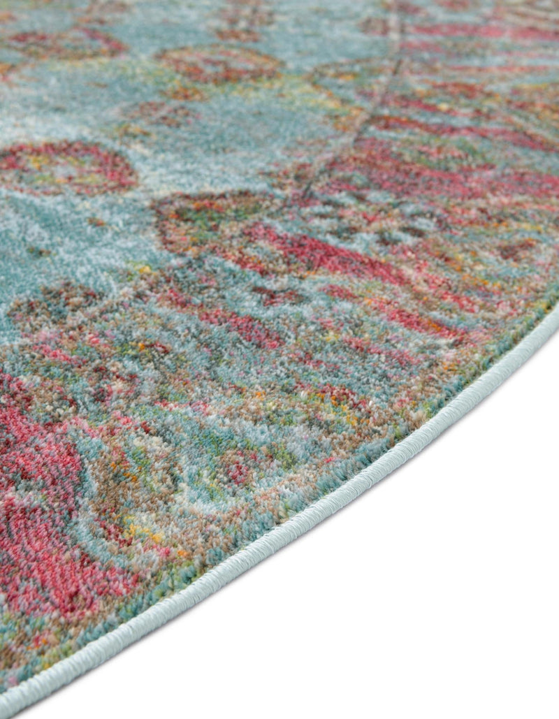 Caribbean Breeze Collection Area Rug -  Juniper Round Blue  lifestyle 41