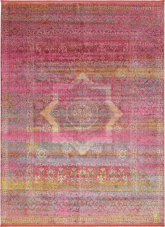 Caribbean Breeze Collection Area Rug -  Roatan Rectangle Pink Main