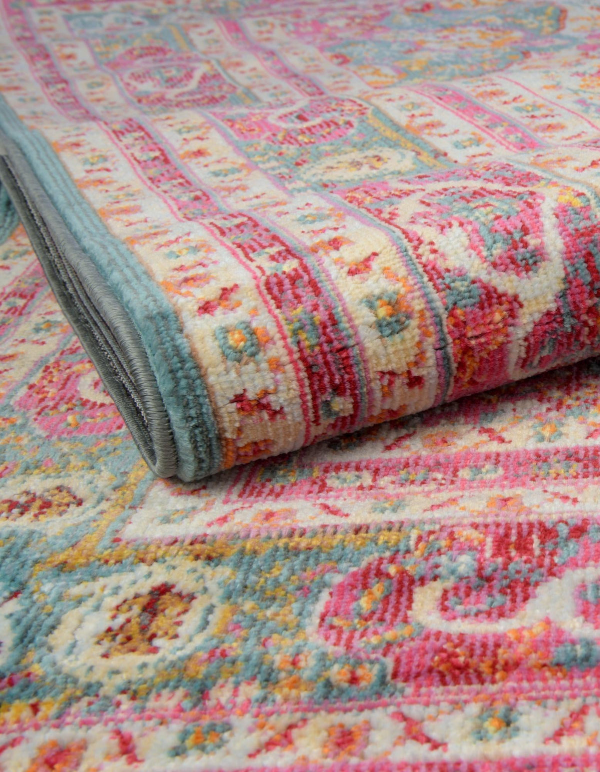 Caribbean Breeze Collection Area Rug -  Windward Rectangle Turquoise  lifestyle 41