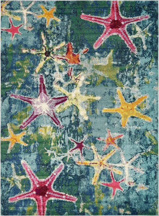 Sorrento Shores Collection Area Rug - Positano Rectangle Navy Blue Main