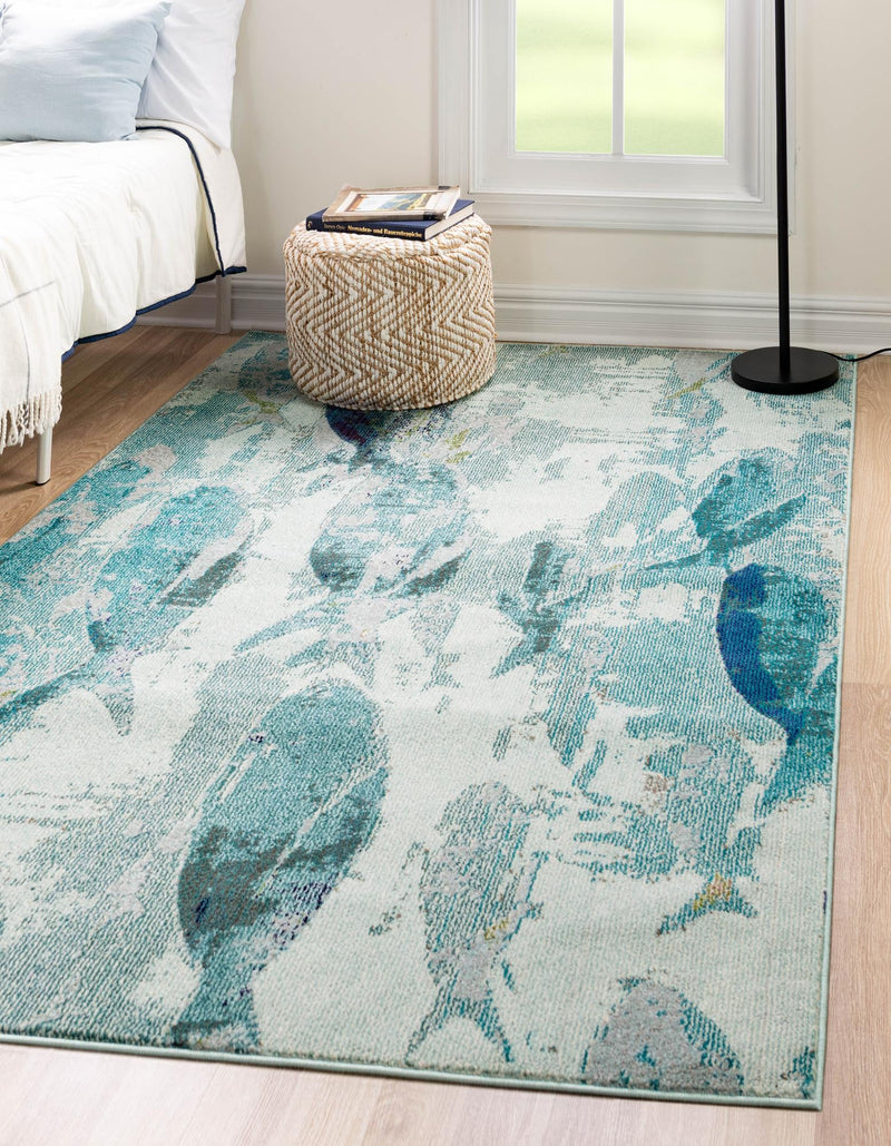 Sorrento Shores Collection Area Rug -  Praiano Rectangle Light Blue  lifestyle 2
