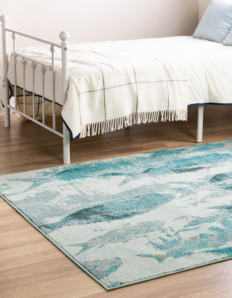 Sorrento Shores Collection Area Rug -  Praiano Rectangle Light Blue  lifestyle 3