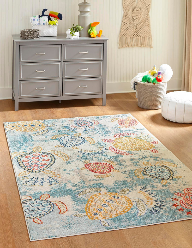 Sorrento Shores Collection Area Rug -  Massa Rectangle Beige  lifestyle 2