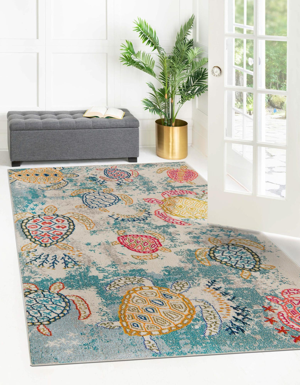 Sorrento Shores Collection Area Rug -  Massa Rectangle Beige  lifestyle 15