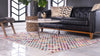 Chromatic Oasis Collection Area Rug -  Flora Rectangle Multi  lifestyle 3