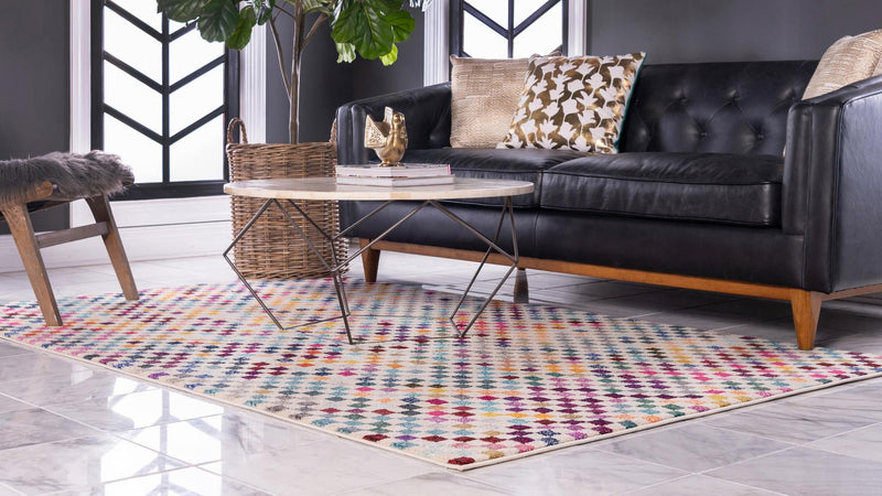 Chromatic Oasis Collection Area Rug -  Flora Rectangle Multi  lifestyle 3