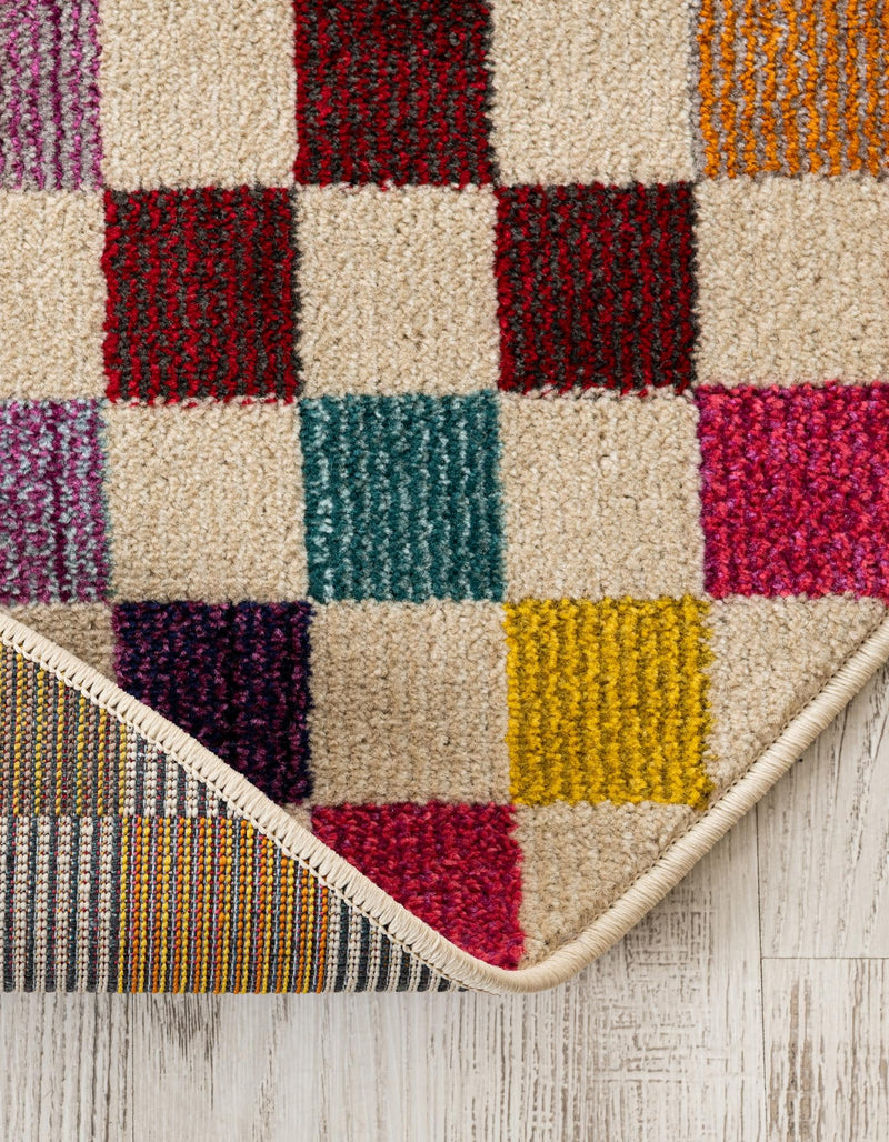 Chromatic Oasis Collection Area Rug -  Flora Round Multi  lifestyle 24